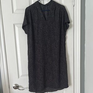 Denver Hayes Charcoal Midi Dress with pockets.